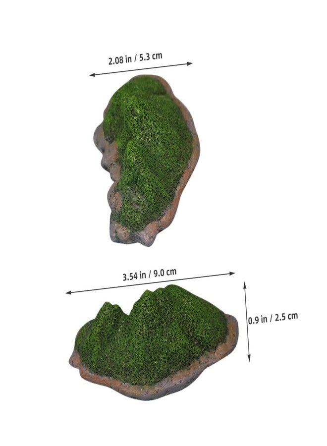 OFFSCH 2pcs Miniature Island Sculpture Resin Simulation Island Figurines for Aquariums Flower Pots and Garden Decor Creative Micro Landscape Accessories - Image 2